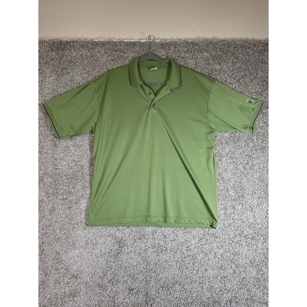 Superior Uniform Group Green‎ Polo Shirt Short Sleeve Size Large